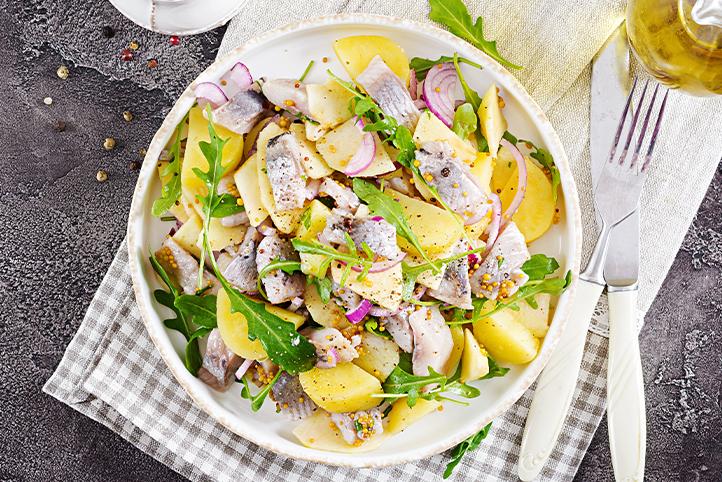 Herring, Potatoes, and Onions Salad